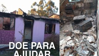 Incêndio destrói casa e família precisa de ajuda para recomeçar