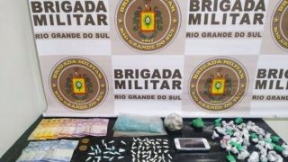 Dois homens são presos em flagrante pela Brigada Militar por tráfico de drogas em Cristal