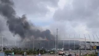 Arena Castelão, em Fortaleza, pega fogo e local da final da Série D é alterado