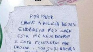 Bilhete em lanche salva mulher de ser estuprada pelo chefe