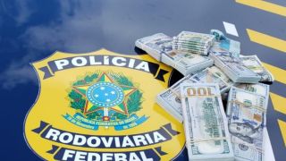 Polícia Rodoviária Federal apreende dólares escondidos no painel de um veículo na BR-116