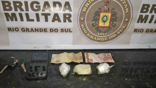 Brigada Militar de Camaquã prendeu homem por tráfico de entorpecentes