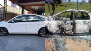 Vaquinha está sendo feita para ajudar dono do carro que foi roubado e queimado