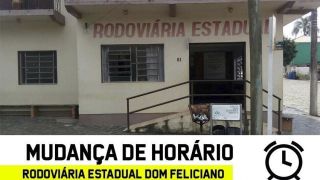 ATUALIZAÇÃO 22/11: Alterações de horário na Rodoviária Estadual de Dom Feliciano