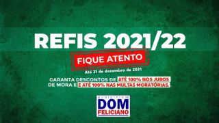 Setor de Tributos informa: Pagamento via Refis 2021 com desconto e vantagens encerram dia 31/12