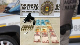 Brigada Militar de Camaquã prendeu homem com arma de fogo e drogas