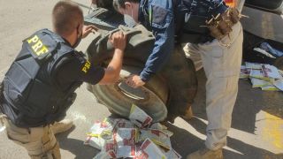 Contrabandista é preso com agrotóxicos em pneus em Santa Maria, na Região Central do Estado