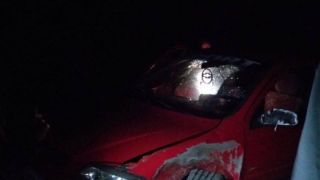 Acidente entre carro e caminhão próximo ao antigo Salão Parulski