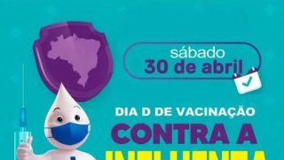 Dia D de Vacinação contra a gripe acontece dia 30 na UBS Central e nos Esfs Santa Rita, Vila Fátima e Faxinal