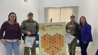 Patrulha Maria da Penha conversa com Colmeia de Mulheres em Dom Feliciano