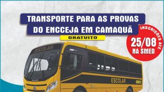 Inscrições para transporte GRATUITO para provas do ENCCEJA vão até 25/08