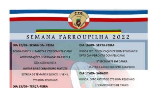 Divulgada a programação da Semana Farroupilha