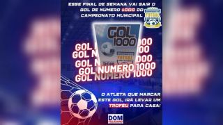 Departamento de Esportes de Dom Feliciano premiará o atleta que fizer o gol de nº1000