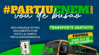 ATENÇÃO: Dom Feliciano, haverá ônibus gratuito para quem for realizar as provas do Enem em Camaquã