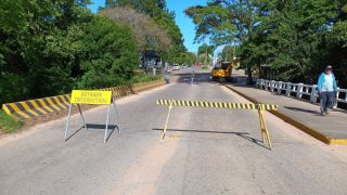 Entrada da cidade está interditada para obras