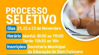 Inscrições para o Processo Seletivo em diferentes áreas da Educação começaram hoje