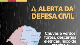 Defesa Civil ALERTA para chuvas e ventos fortes, descargas elétricas, risco de granizo e alagamento. Válido até as 10h.😱🗣