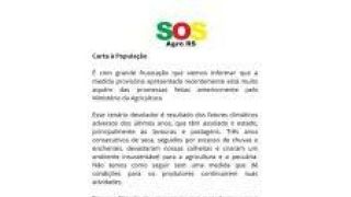 🚜Movimento SOS Agro RS emitiu carta aberta à população🚜