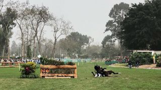 Cavalo cai em cima de atleta brasileiro durante jogos do Pan-Americano