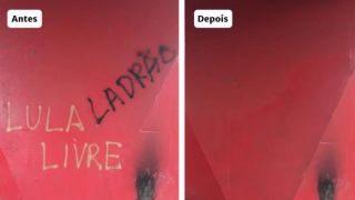 "Pichação não é manifestação política", diz secretário sobre rabiscos com o nome de Lula em Porto Alegre