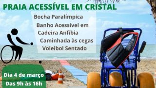 Praia acessível em Cristal