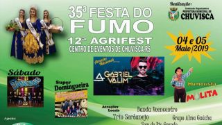 Inicia hoje sábado, a 35ª Festa do Fumo e a 12ª Agrifest na Chuvisca