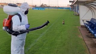 Grêmio realiza descontaminação no CT para receber os jogadores