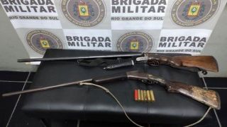 Dois são presos por posse ilegal de arma de fogo em Barão do Triunfo