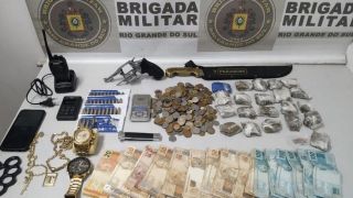 Brigada Militar prende traficante com cerca de R$ 124,7 mil em dinheiro em Gravataí