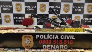 Denarc apreende armamento pesado em ação deflagrada contra facção criminosa em Eldorado do Sul