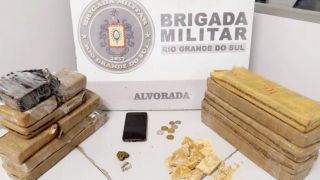 Mais de dez quilos de drogas são apreendidos pela Brigada Militar em Alvorada